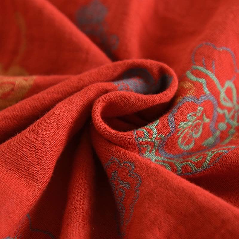 Red Cotton Fortune Pouch Loungewear Set - image 6