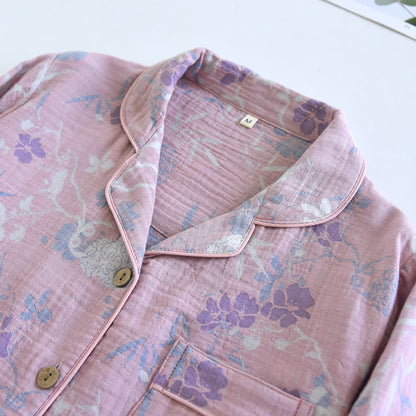 Wisteria Floral Cotton Gauze Sleep Set - image 3