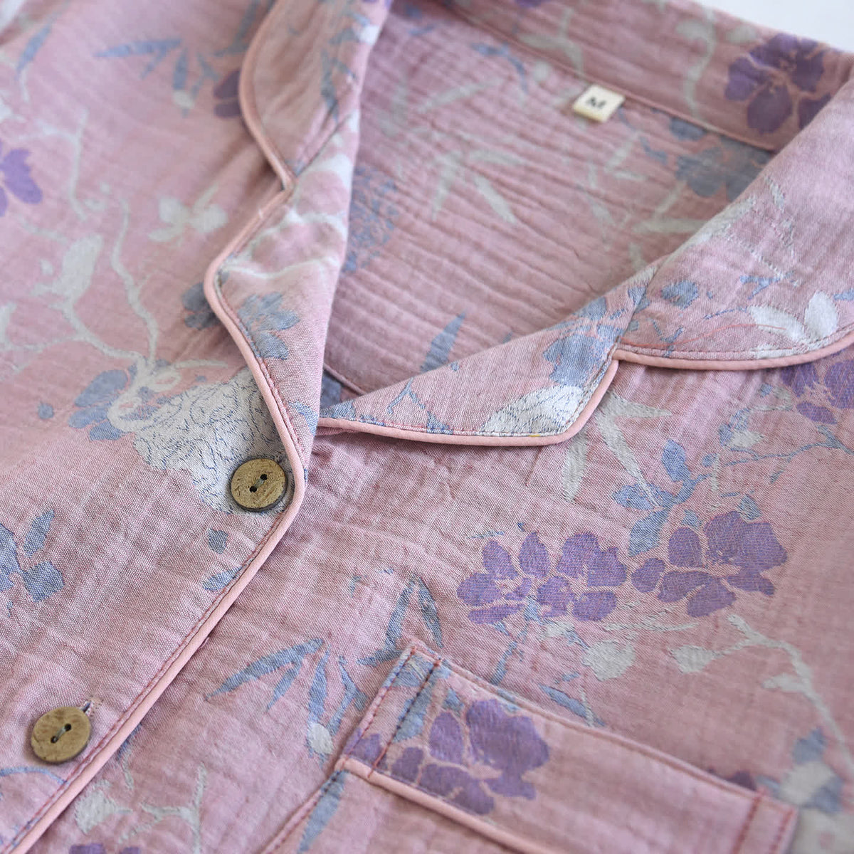 Wisteria Floral Cotton Gauze Sleep Set - image 4