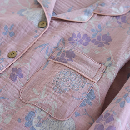 Wisteria Floral Cotton Gauze Sleep Set - image 5