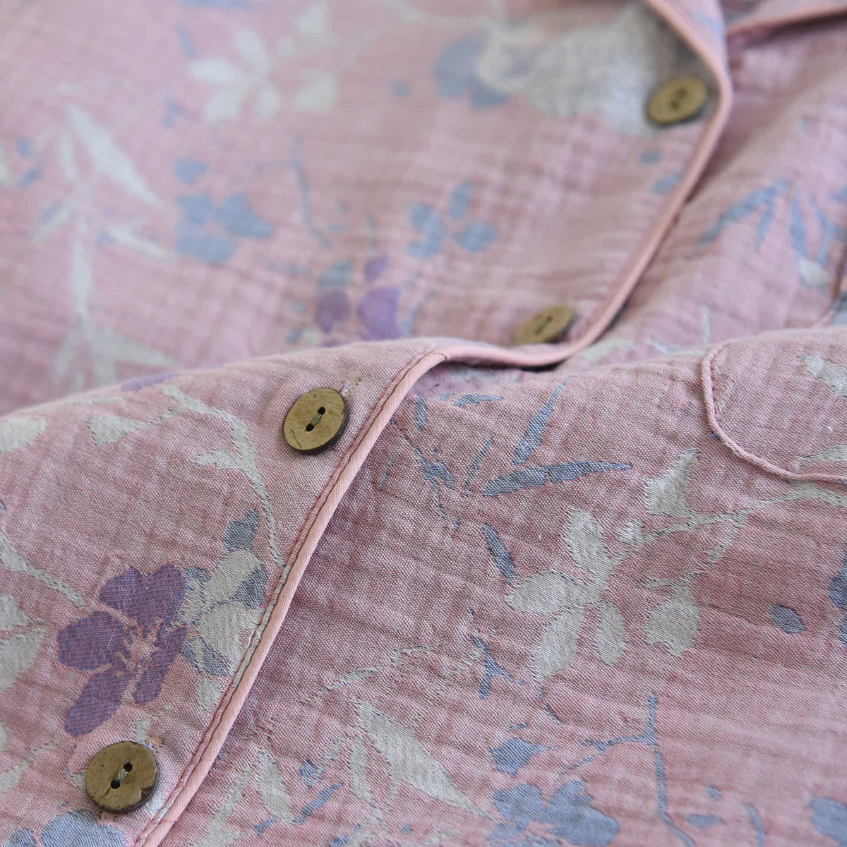 Wisteria Floral Cotton Gauze Sleep Set - image 6