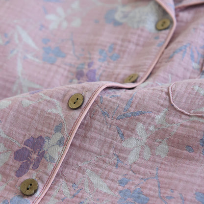Wisteria Floral Cotton Gauze Sleep Set - image 6