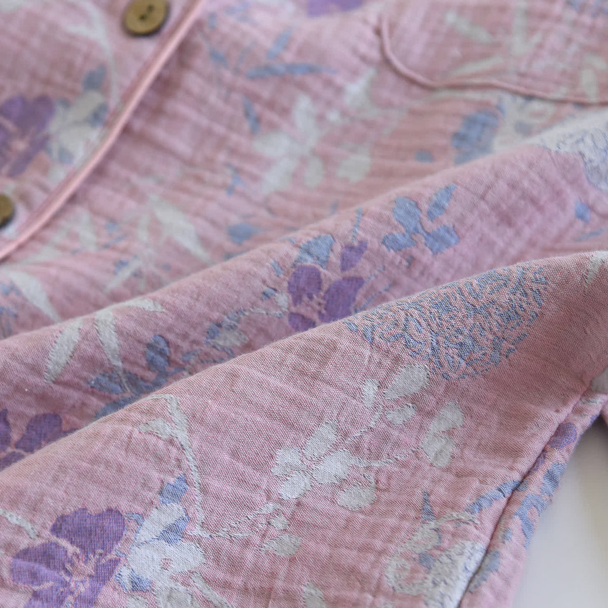 Wisteria Floral Cotton Gauze Sleep Set - image 7