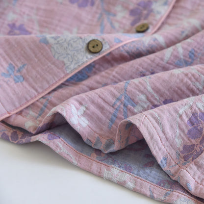 Wisteria Floral Cotton Gauze Sleep Set - image 8