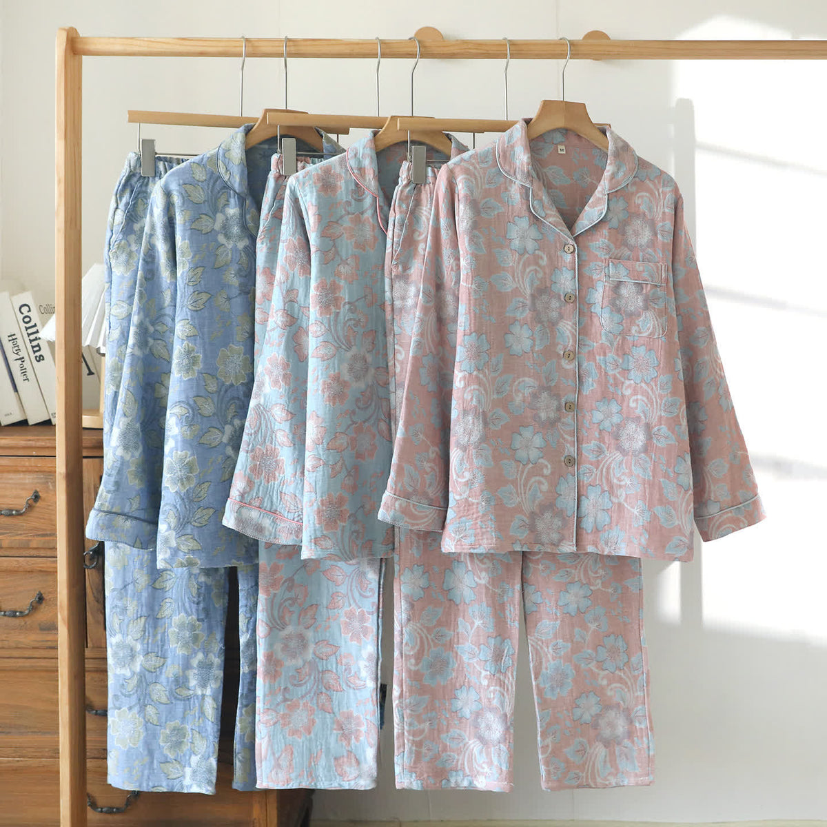 Breezy Floral Cotton Gauze Loungewear Set - image 0