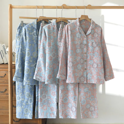Breezy Floral Cotton Gauze Loungewear Set - image 0