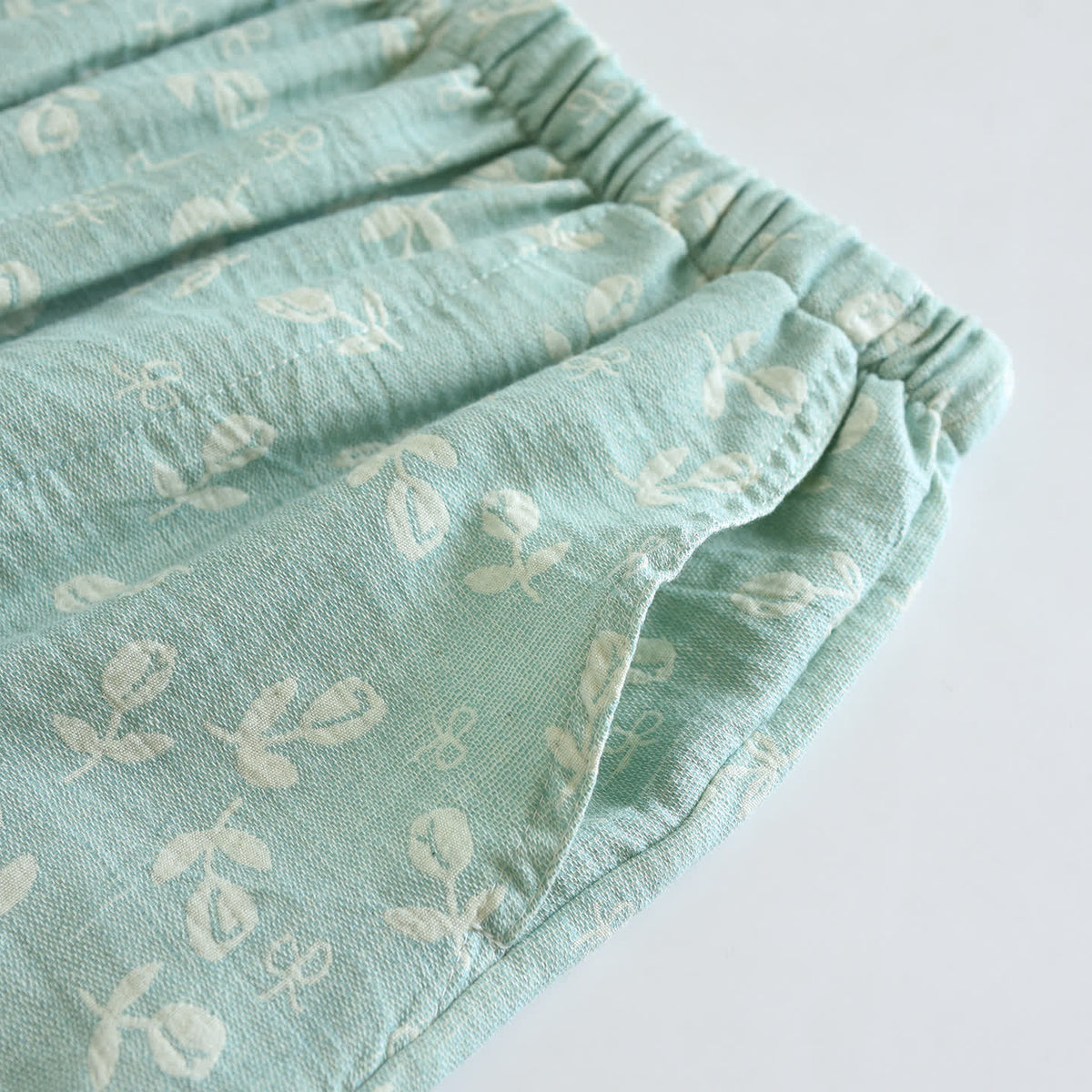 Cotton Gauze Leaf Print Pajama Set - image 11