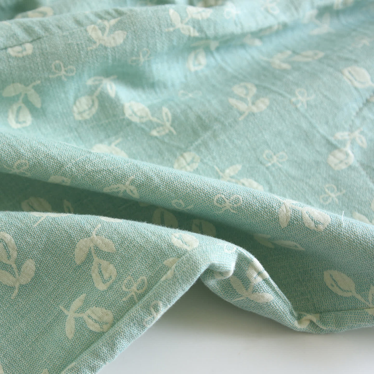 Cotton Gauze Leaf Print Pajama Set - image 12