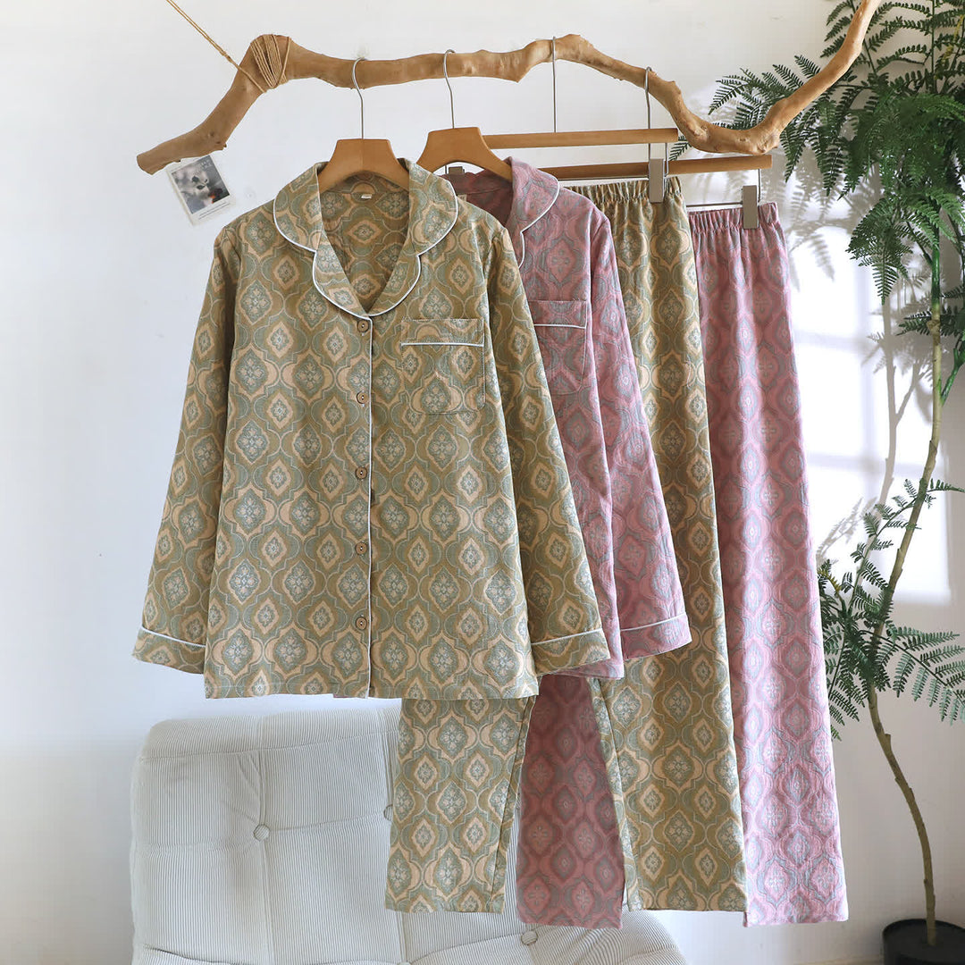 Minimal Cotton Piped Loungewear Set - image 0