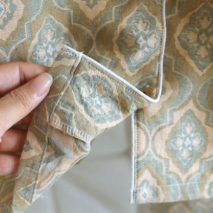 Minimal Cotton Piped Loungewear Set - image 5