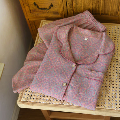Minimal Cotton Gauze Printed Sleepwear Set - image 2