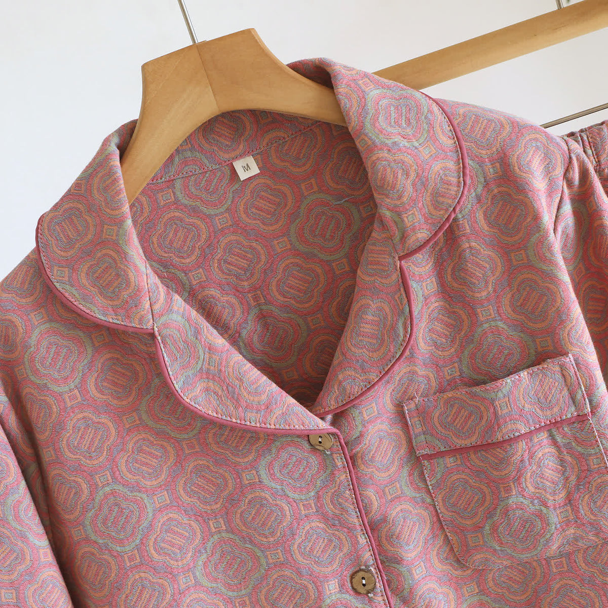 Minimal Cotton Gauze Printed Sleepwear Set - image 3