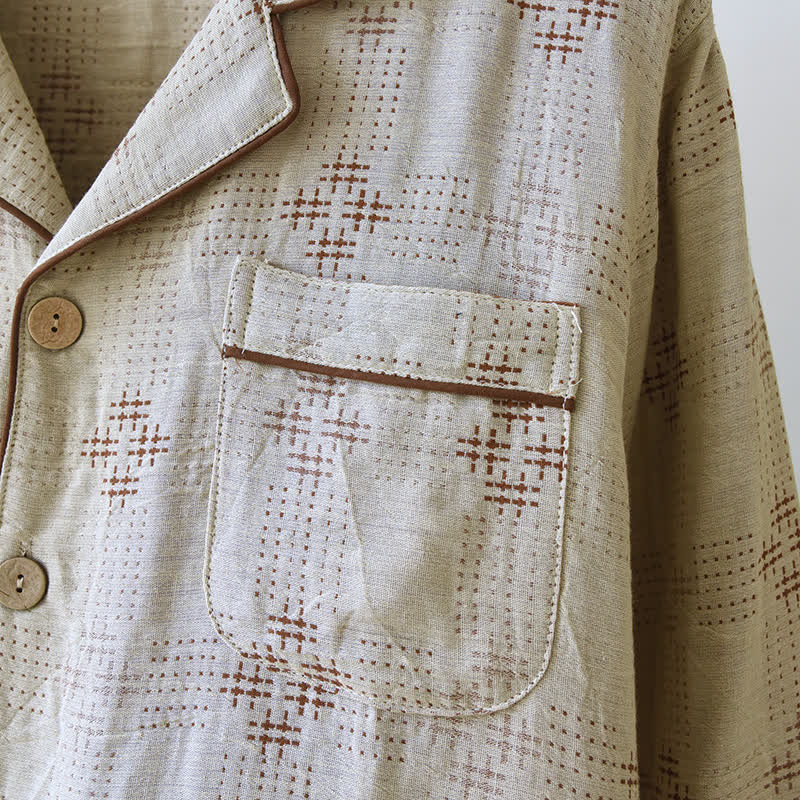 Heritage Cotton Gauze Check Pajama Set - image 4