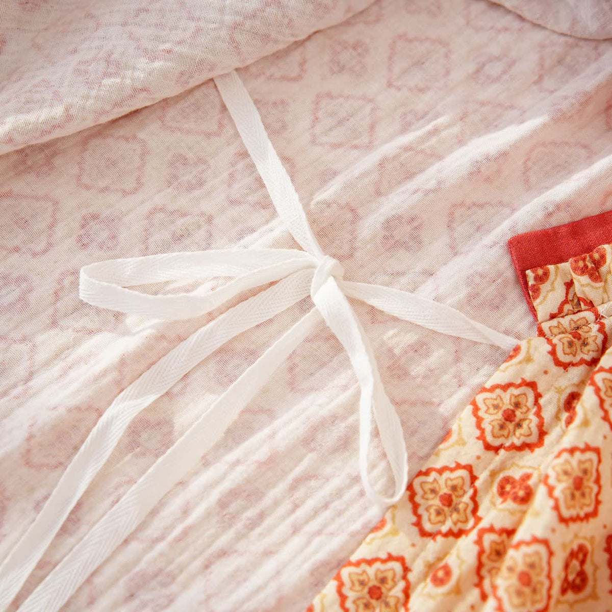 Geometric Ruffle Trim Cotton Loungewear Set - image 6