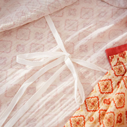 Geometric Ruffle Trim Cotton Loungewear Set - image 6