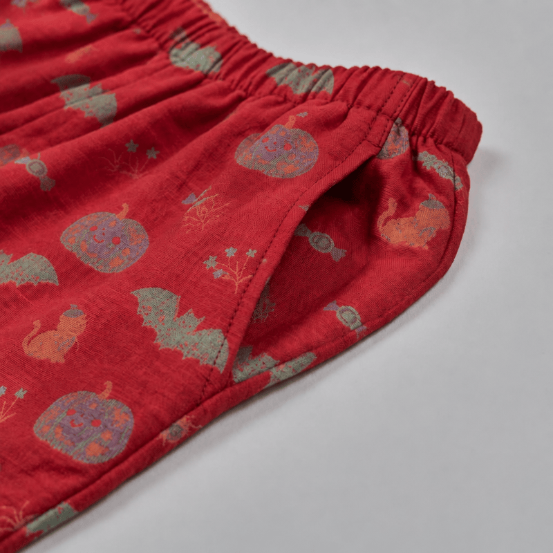 Halloween Pumpkin Bat Cotton Loungewear Set - image 6