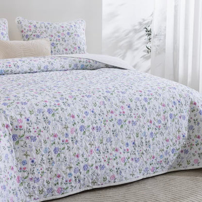 Watercolor Wildflower Cotton Quilt Set - image 2