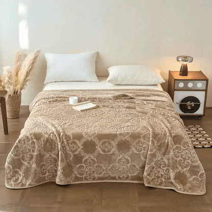 Multi-color Luxury Raschel Fleece Blanket - Oatmeal - Blanket - 79" x 91" - image 15