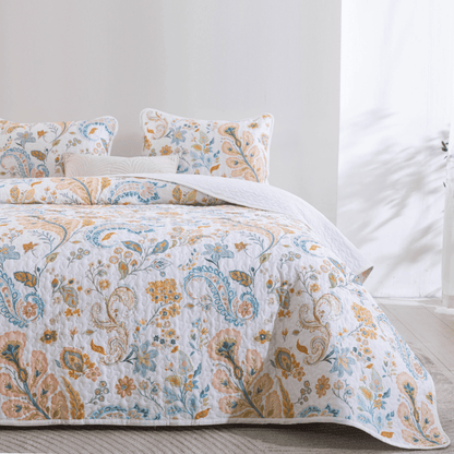 Country Style Multicolor Flower Cotton Quilt Set - image 1
