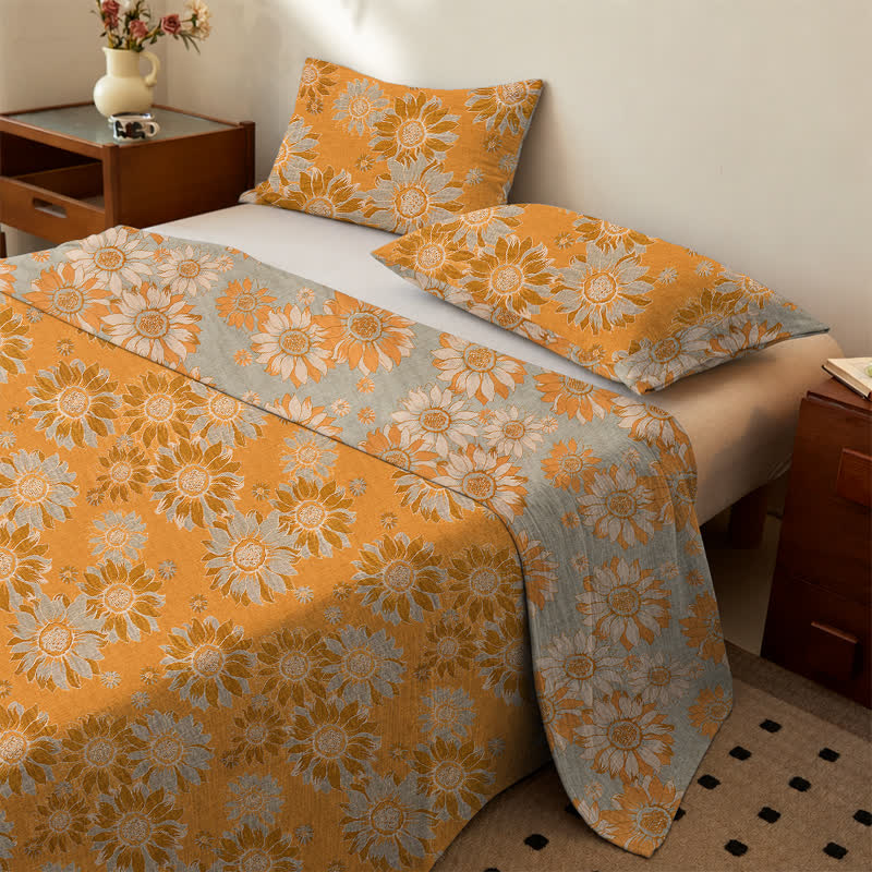 Sunflower Garden Cotton Gauze Bedspread - image 1