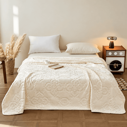 Multi-color Luxury Raschel Fleece Blanket - Beige - Blanket - 79" x 91" - image 25