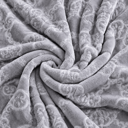 Multi-color Luxury Raschel Fleece Blanket - image 24