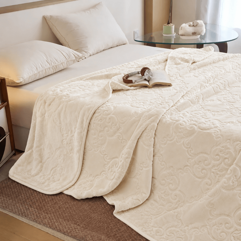 Multi-color Luxury Raschel Fleece Blanket - image 26