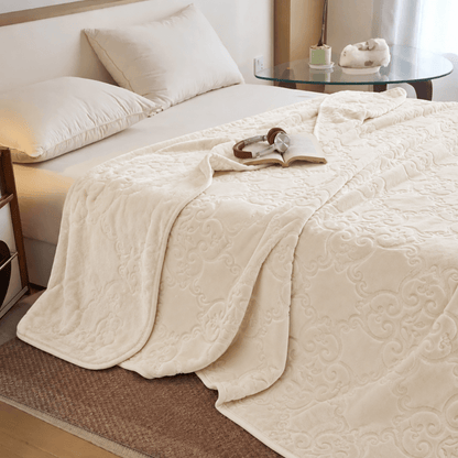 Multi-color Luxury Raschel Fleece Blanket - image 26