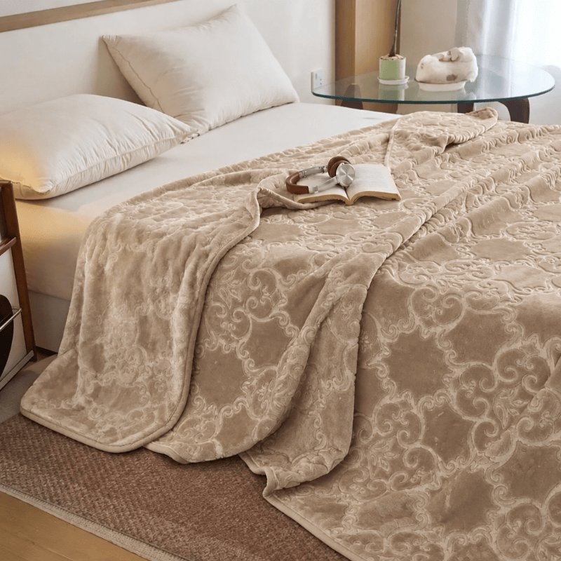 Multi-color Luxury Raschel Fleece Blanket - image 16
