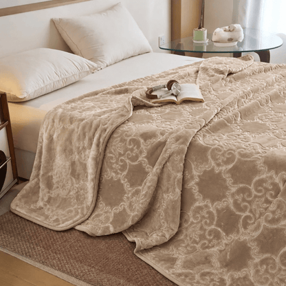 Multi-color Luxury Raschel Fleece Blanket - image 16