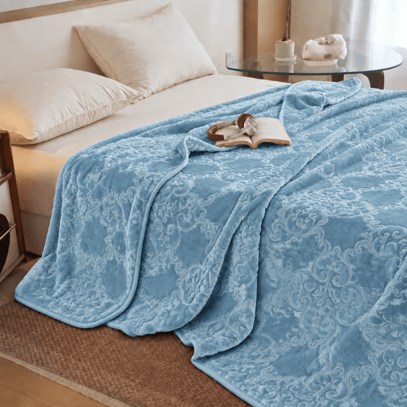 Multi-color Luxury Raschel Fleece Blanket - image 1