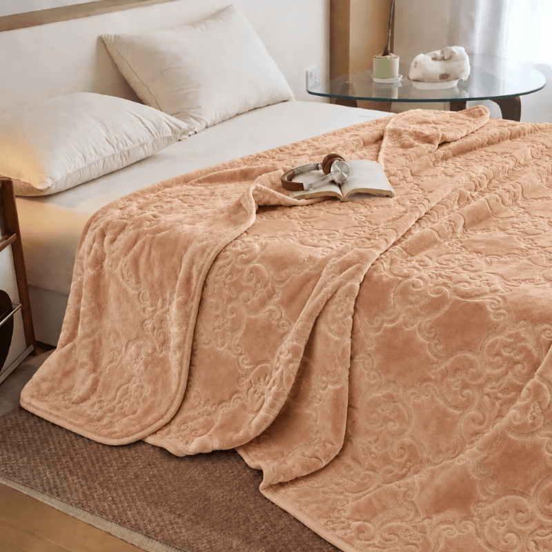 Multi-color Luxury Raschel Fleece Blanket - image 12