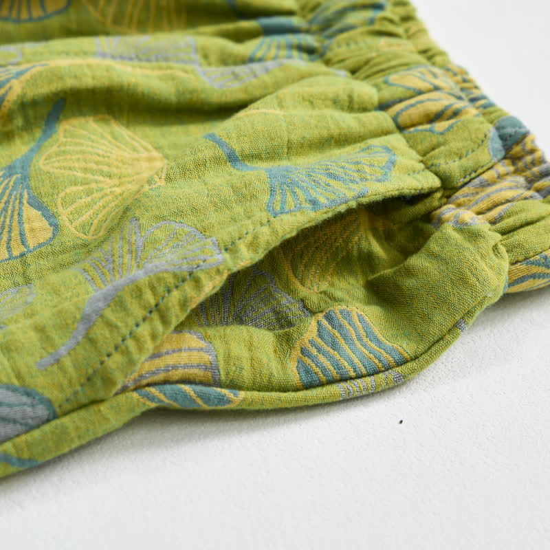 Nature‑Inspired Ginkgo Leaf Cotton Loungewear Set - image 10