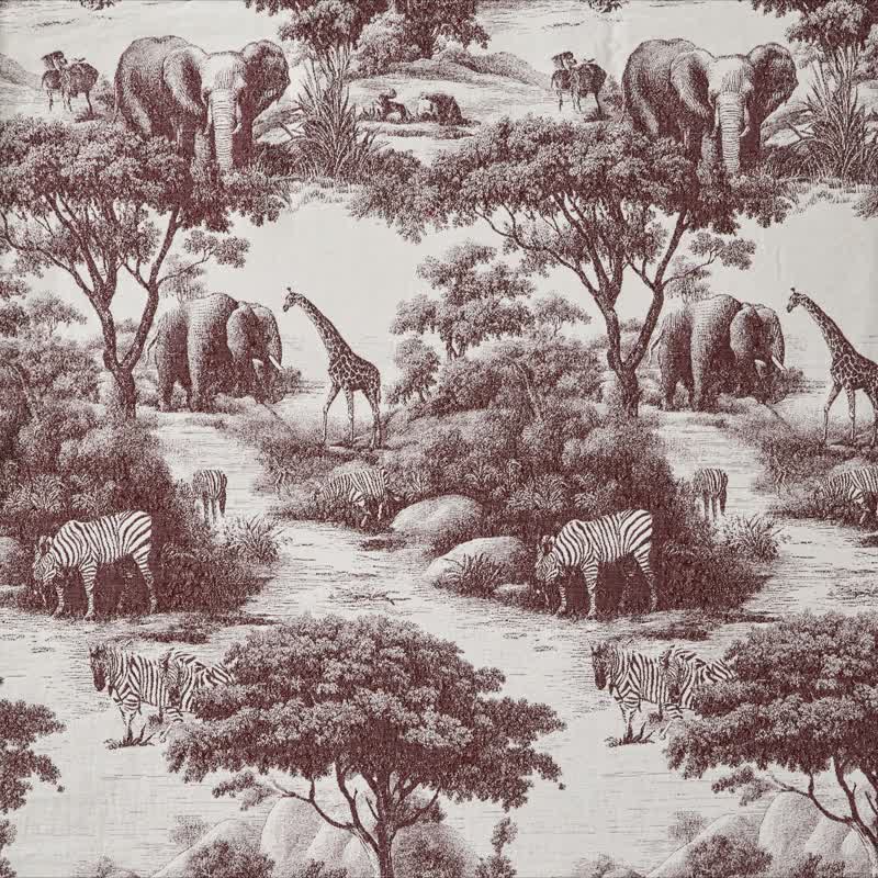 Vintage Jungle Toile Poncho Shawl Wrap - image 14