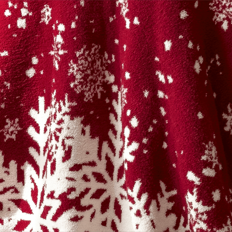 Christmas Red Snowflake Throw Blanket - image 6