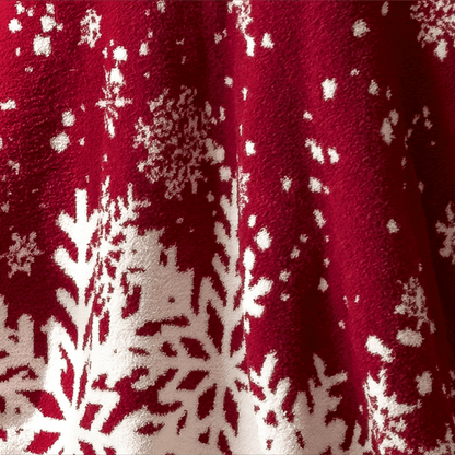 Christmas Red Snowflake Throw Blanket - image 6