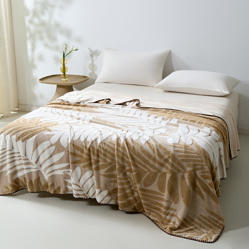 Modern Botanical Fleece Throw Blanket - image 9