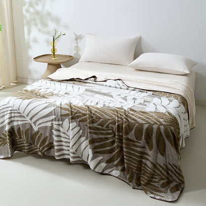Modern Botanical Fleece Throw Blanket - image 16
