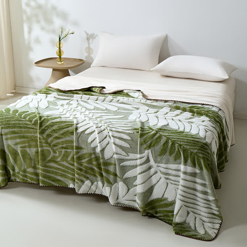 Modern Botanical Fleece Throw Blanket - image 23