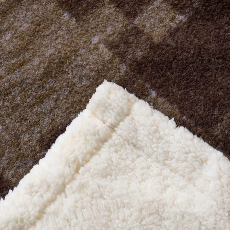 Double-Layer Sherpa Checkerboard Throw Blanket - image 7