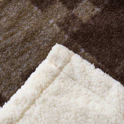 Double-Layer Sherpa Checkerboard Throw Blanket - image 7