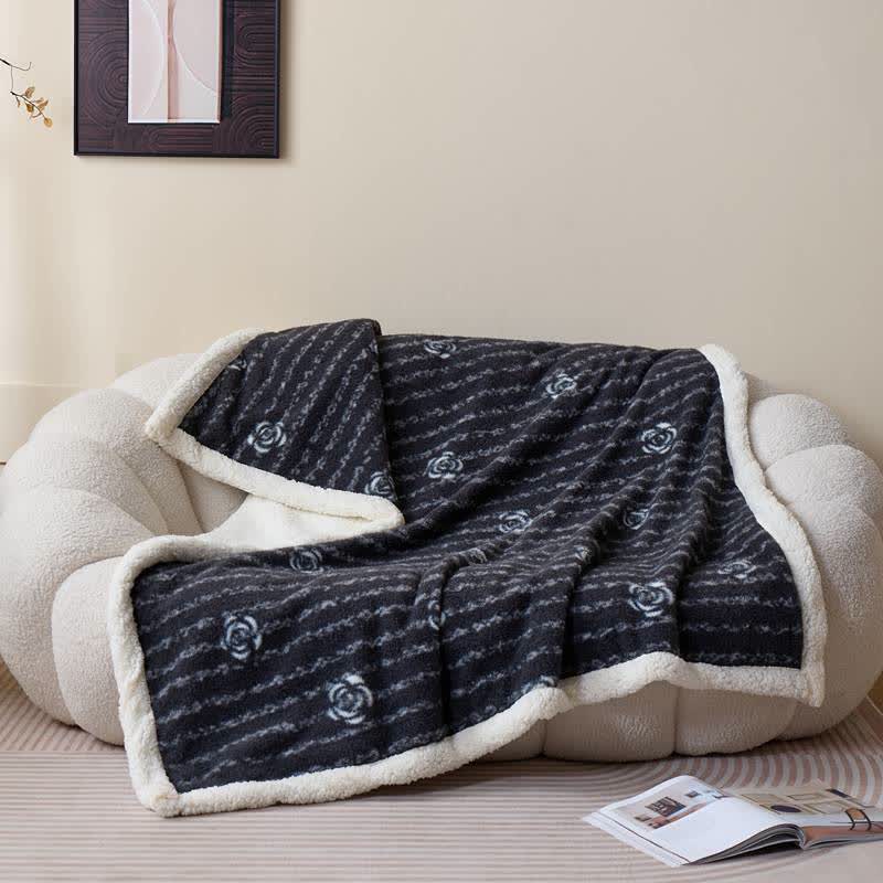 Vintage Floral Plush Feece Throw Blanket - image 1