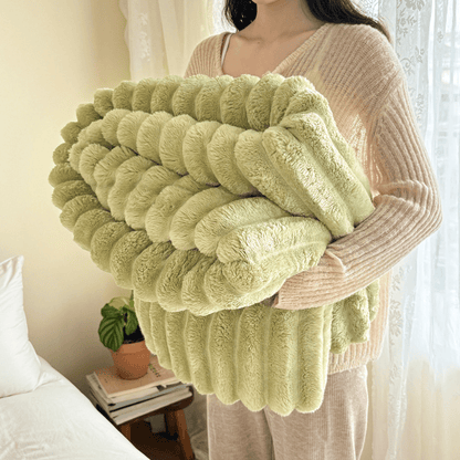 Soft & Warm Cozy Fleece Blanket - Green - 79" x 91" - image 0