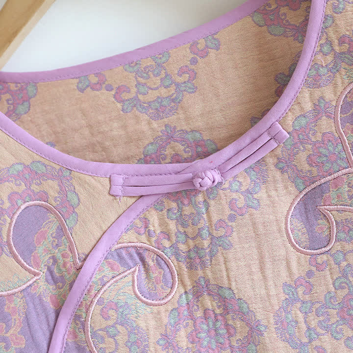 Vintage Oriental Cotton Gauze Lounge Set - image 5