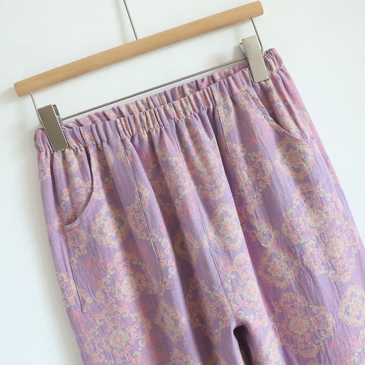 Vintage Oriental Cotton Gauze Lounge Set - image 9