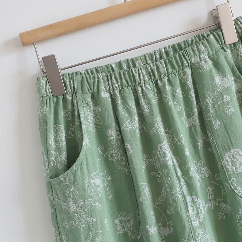 Elegant Cotton Gauze Frog Button Pajama Set - image 3