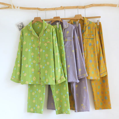 Floral Cotton Piped Loungewear Set - image 1