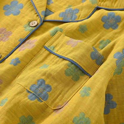 Floral Cotton Piped Loungewear Set - image 5