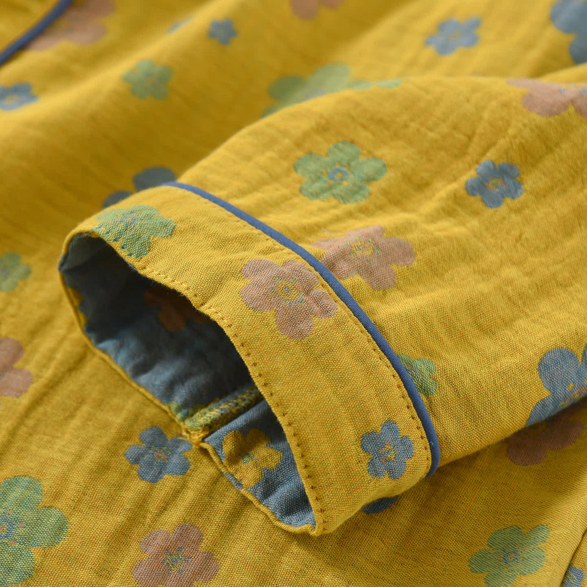 Floral Cotton Piped Loungewear Set - image 8