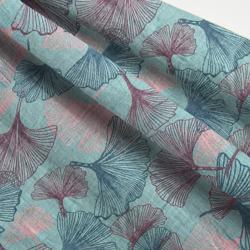 Chinese Style Ginkgo Leaf Pajama Set - image 5